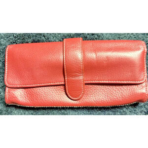 Soprano Red Soft Leather Wallet, Velveteen Interior, Quality Accessory, Luggage